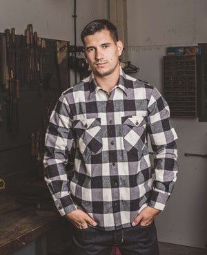 Pike Brothers 1943 CPO Shirt Buffalo White Flannel