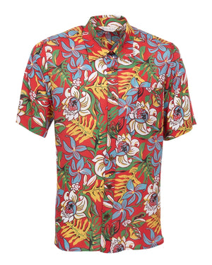 Pike Brothers 1937 Roamer Shirt short sleeve Naupaka red