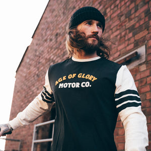 Age Of Glory Authentic LS Tee Black Ecru