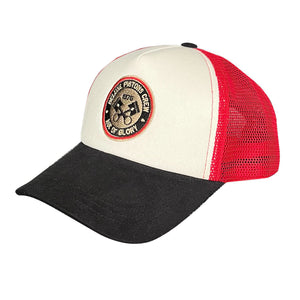 Age Of Glory Deluxe Pistons Trucker Cap Black Off-White Red
