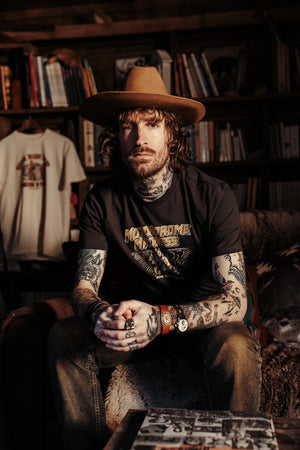 Age Of Glory Motordrome Tee Washed Black