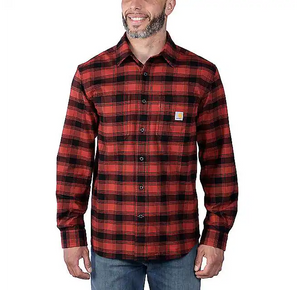 Carhartt Rugged Flex Relaxed Fit Midweight Flannel LS Plaid Shirt TW5945-M