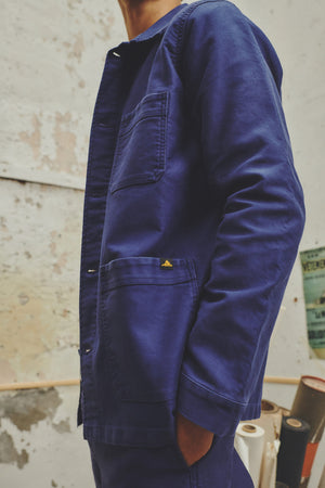 Le Mont St Michel – Blue Moleskin Chore Work Coat