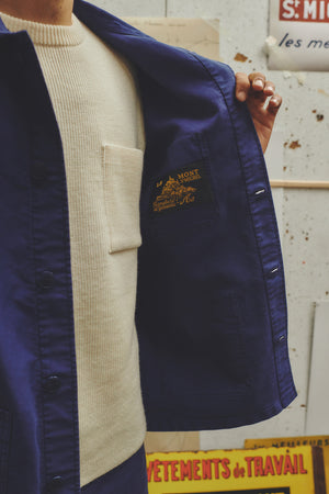 Le Mont St Michel – Blue Moleskin Chore Work Coat