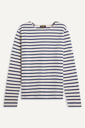 Le Mont St Michel Thurin – Breton Striped Shirt – Navy / Offwhite