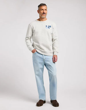101 RIDER SWEATSHIRT IN SHARP GREY MELE