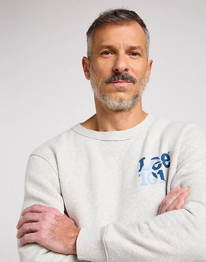 101 RIDER SWEATSHIRT IN SHARP GREY MELE