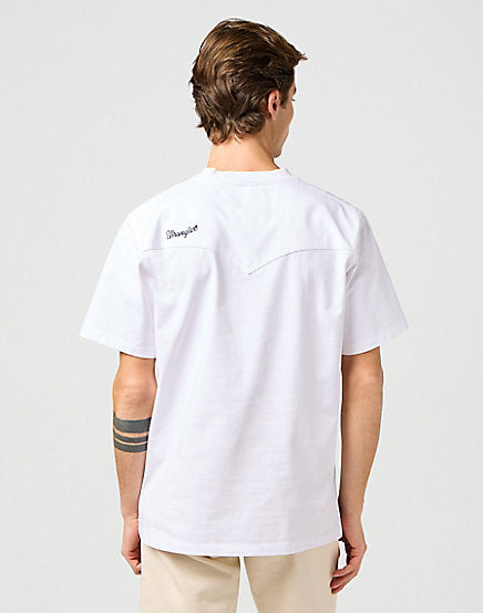 Wrangler Blue Bell Tee White