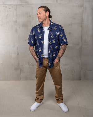 Pike Brothers 1948 Surf Shirt Kahoolawe Blue