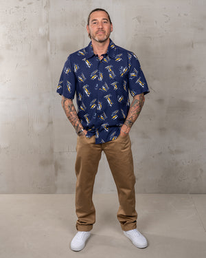 Pike Brothers 1948 Surf Shirt Kahoolawe Blue