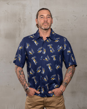 Pike Brothers 1948 Surf Shirt Kahoolawe Blue