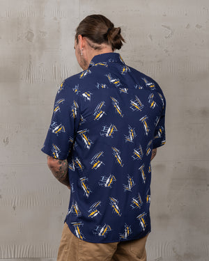 Pike Brothers 1948 Surf Shirt Kahoolawe Blue