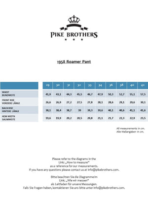 Pike Brothers 1958 Roamer Pant 16oz indigo