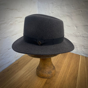 Diefenthal 1940 FEDORA Anthrazit Rips-Band