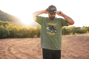Age Of Glory Ace Pilot Tee Army Green