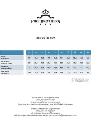 Pike Brothers 1962 OG-107 broek bruin