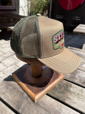 Stetson Vintage Western Trucker Cap — Brown / Khaki / Olive
