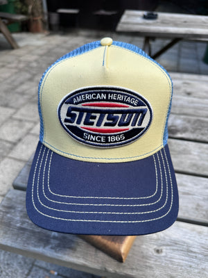 Stetson High Speed Trucker Cap — Midnight Blue / Light Yellow