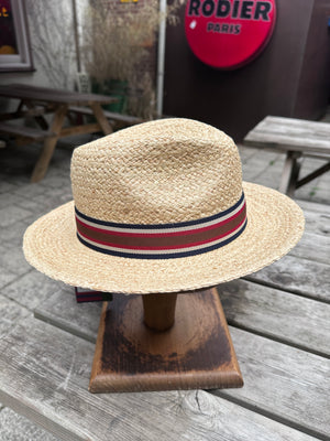 Balmoral Raffia Straw Fedora Hat Natural