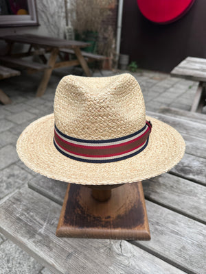 Balmoral Raffia Straw Fedora Hat Natural