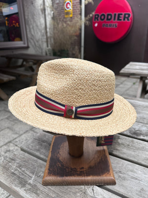 Balmoral Raffia Straw Fedora Hat Natural