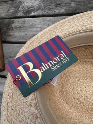 Balmoral Raffia Straw Fedora Hat Natural
