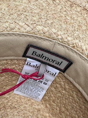 Balmoral Raffia Straw Fedora Hat Natural