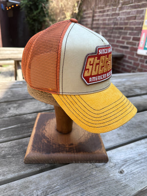 Stetson Brickstone Trucker Cap Rust, Beige & Mustard