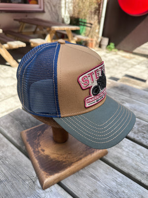 Stetson Motorcycle Heritage Trucker Cap Brown, Grey & Navy