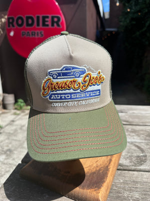FWS Greaser Joe's Trucker Cap Olive & Beige