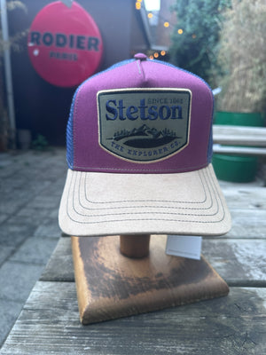 Stetson Explorer Trucker Cap Burgundy, Navy & Beige