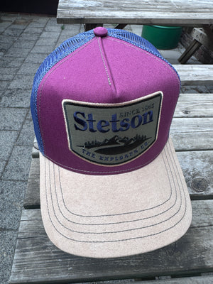 Stetson Explorer Trucker Cap Burgundy, Navy & Beige