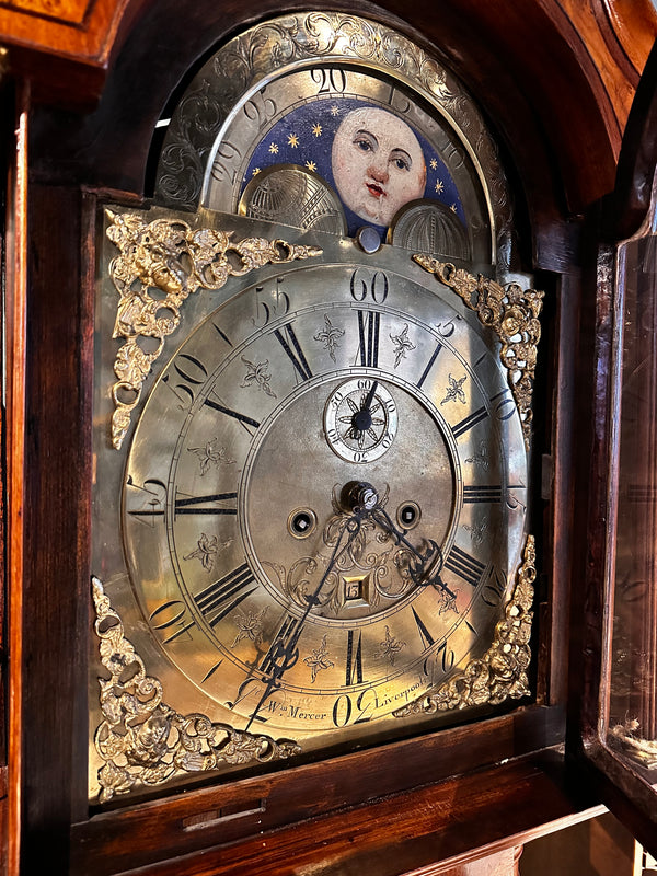 18th Century English Longcase Clock William Mercer of Liverpool