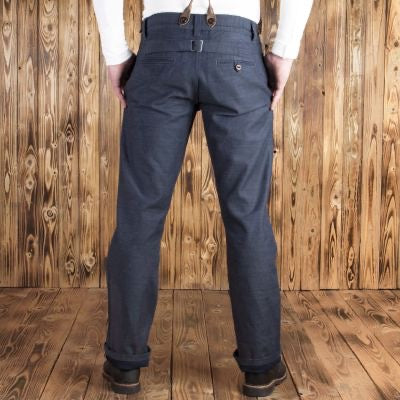 Pike Brothers 1942 jachtbroek staalblauw denim