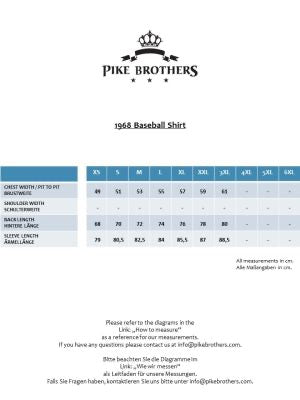 Pike Brothers 1968 honkbalshirt Peralta zwart 