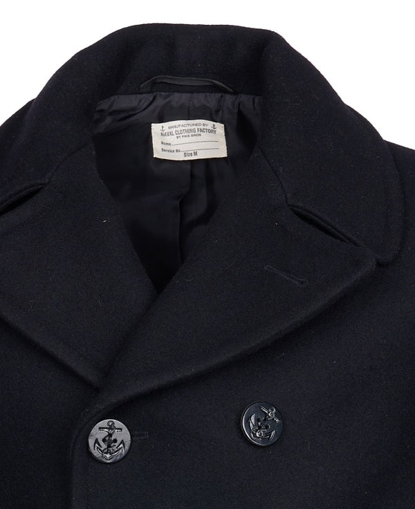 Pike Brothers 1938 Pea Coat aus schwarzer Wolle 