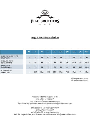 Pike Brothers 1943 CPO Overhemd Moleskin Marine 