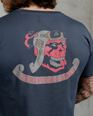 Pike Brothers 1969 Sports Tee Zero Fucks Given Petrol
