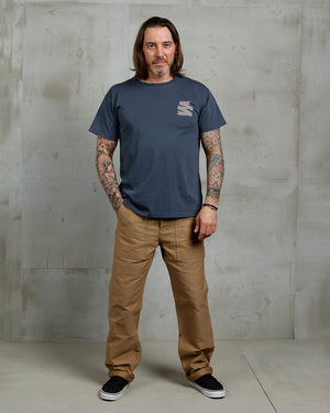 Pike Brothers 1969 Sports Tee Zero Fucks Given Petrol