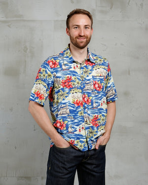 Pike Brothers 1948 Surf Shirt Random Blue