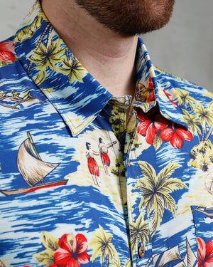 Pike Brothers 1948 Surf Shirt Random Blue