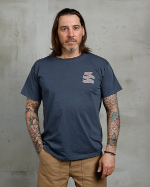 Pike Brothers 1969 Sports Tee Zero Fucks Given Petrol
