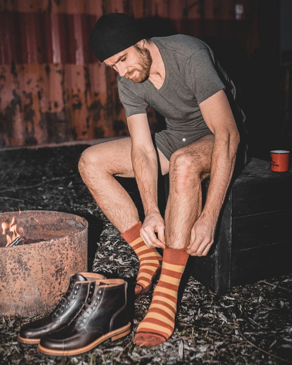 Pike Brothers 1963 Utility Socks Walt Orange