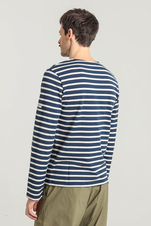 Le Mont St Michel Thurin – Breton Striped Shirt – Offwhite / Navy Off