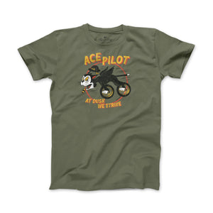 Age Of Glory Ace Pilot Tee Army Green