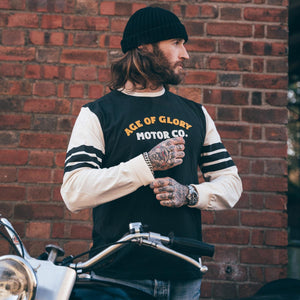 Age Of Glory Authentic LS Tee Black Ecru