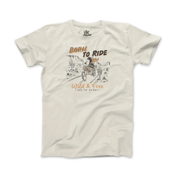 Age Of Glory Born To Ride Tee Ecru