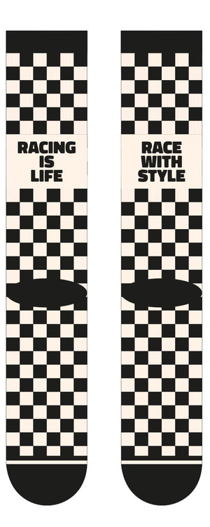Age Of Glory Racing Socks Black Off-White