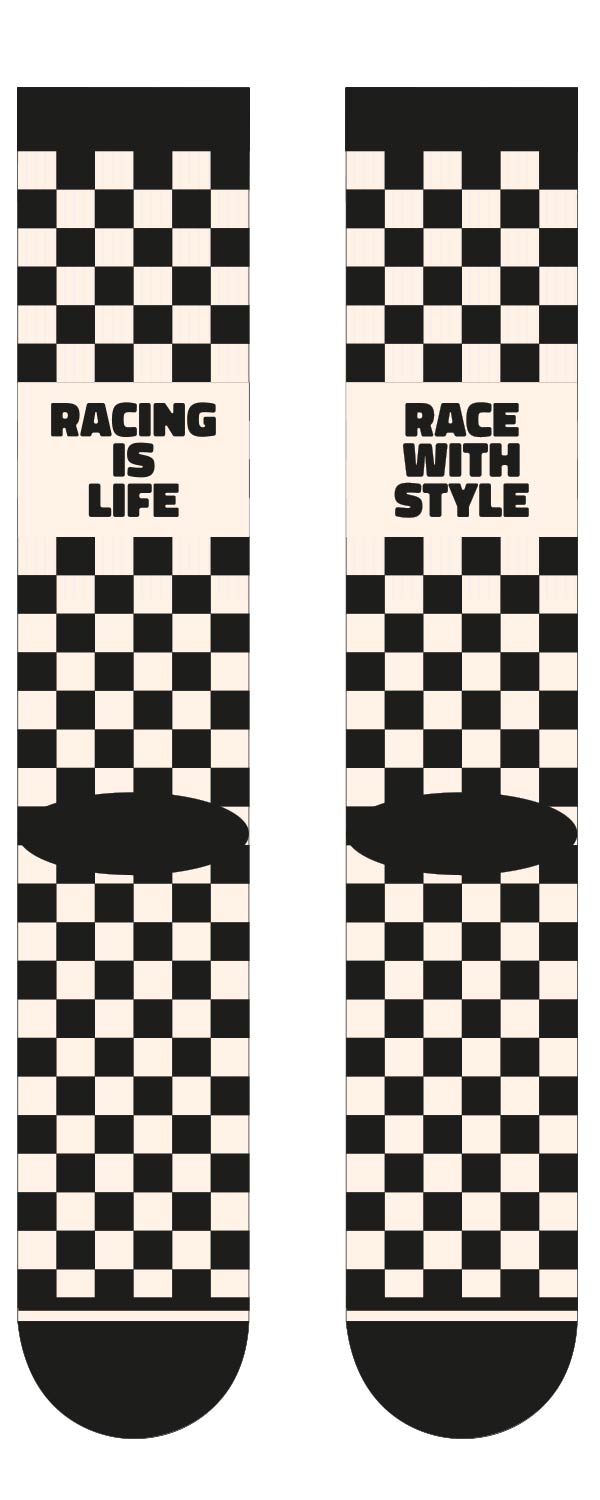 Age Of Glory Racing Socks Black Off-White