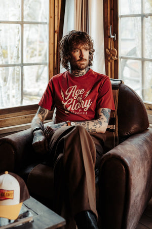 Age Of Glory Logo Tee Burgundy